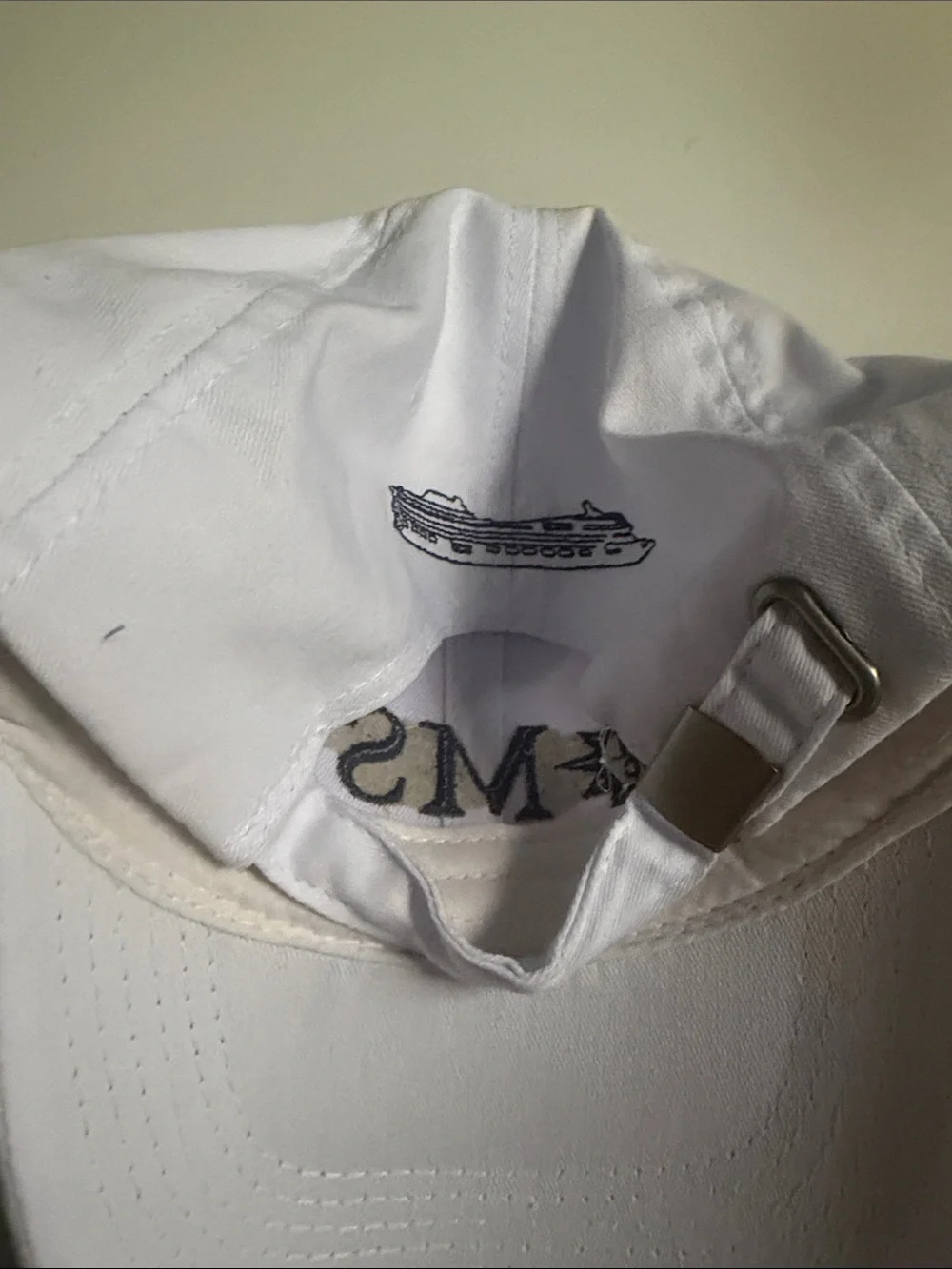 MSC Embroidered White Baseball Cap